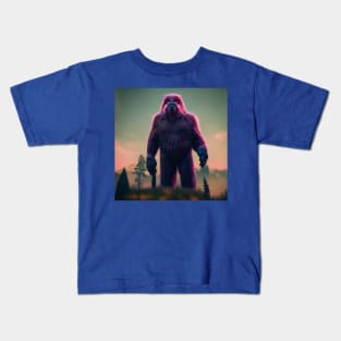 Dope Sasquatch in Nature Kids T-Shirt